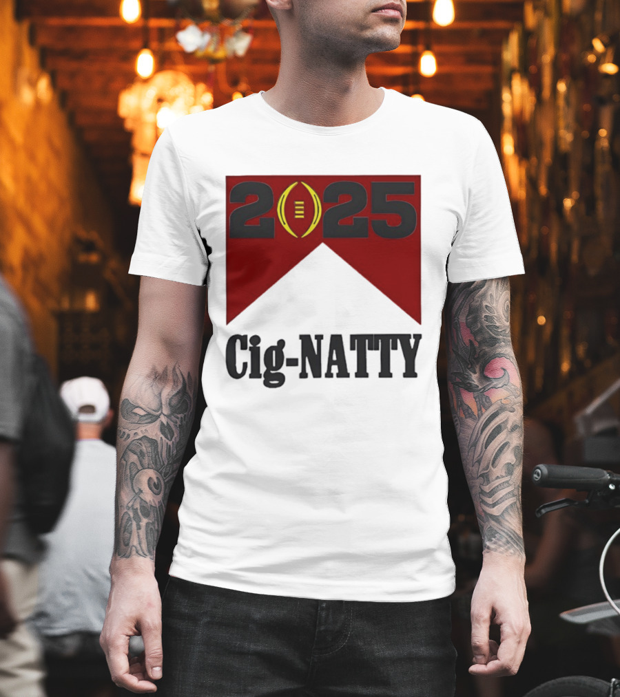 Indiana Hoosiers 2025 Cig Natty Football Banner T-Shirt