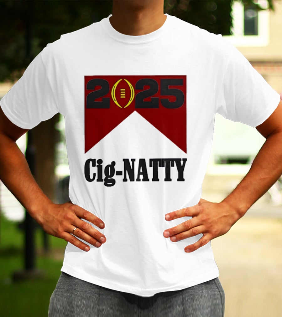 Indiana Hoosiers 2025 Cig Natty Football Banner T-Shirt