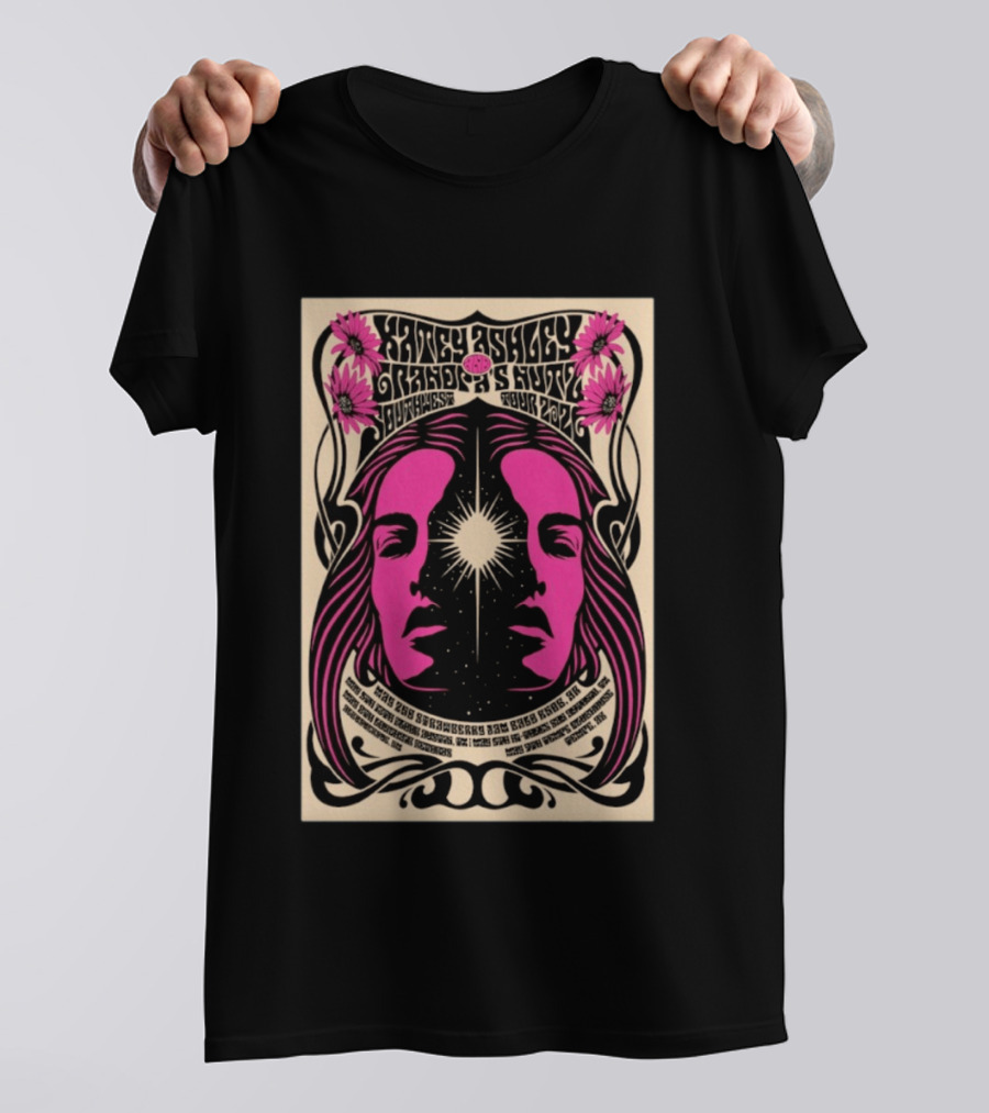 Katey Ashley Trader's Suite Southwest Tour 2026 Psychedelic Sunflower T-Shirt