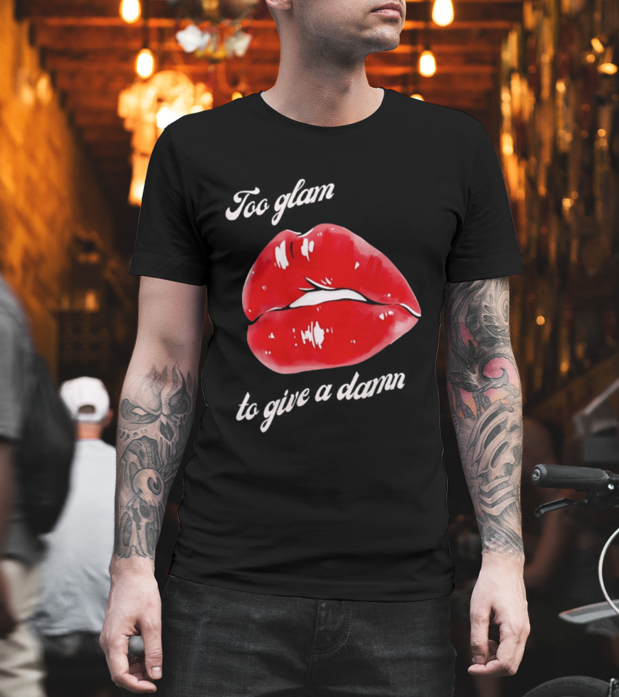 Too Glam Red Lips Attitude T-Shirt