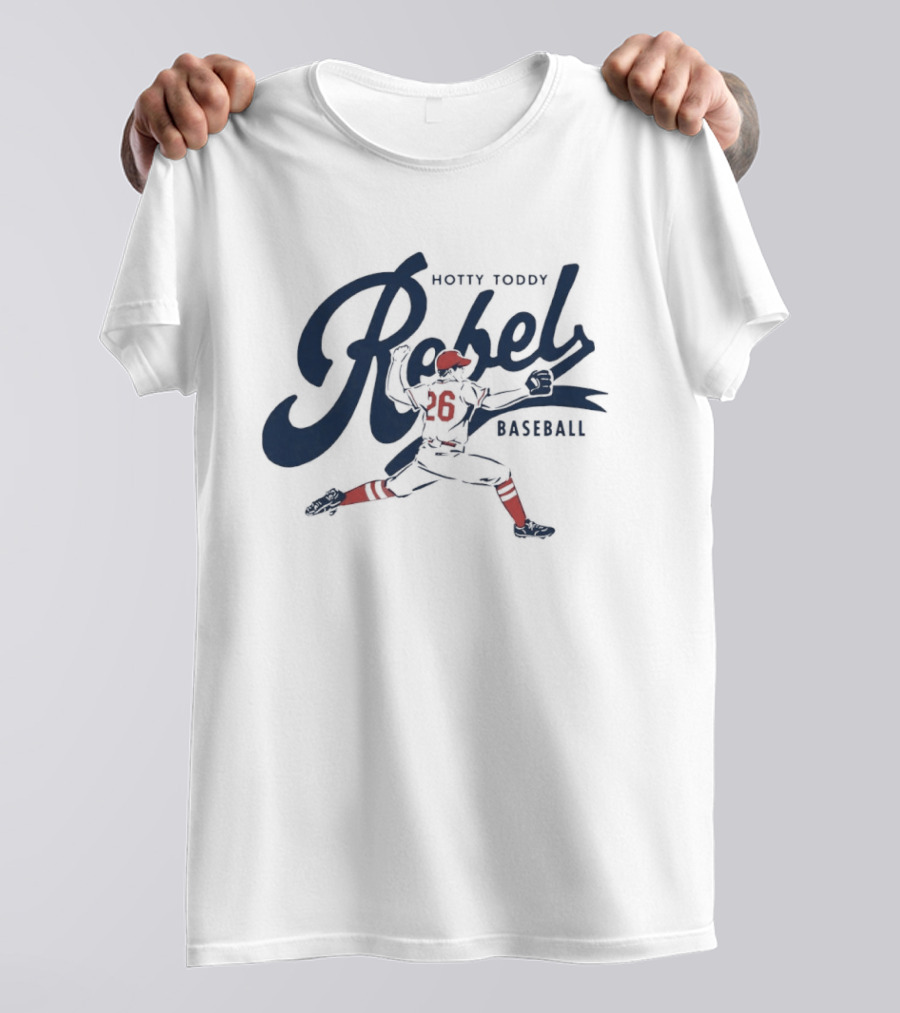 Hotty Toddy Rebel Ole Miss Baseball 36 T-Shirt
