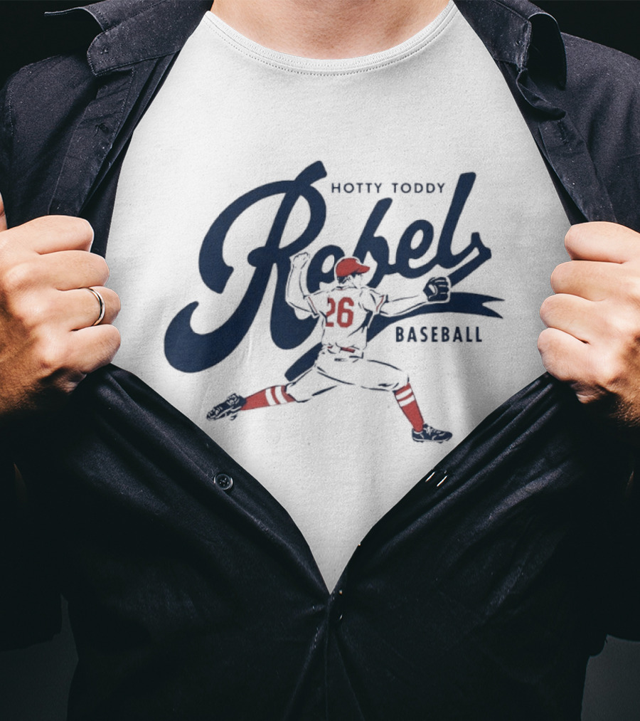 Hotty Toddy Rebel Ole Miss Baseball 36 T-Shirt