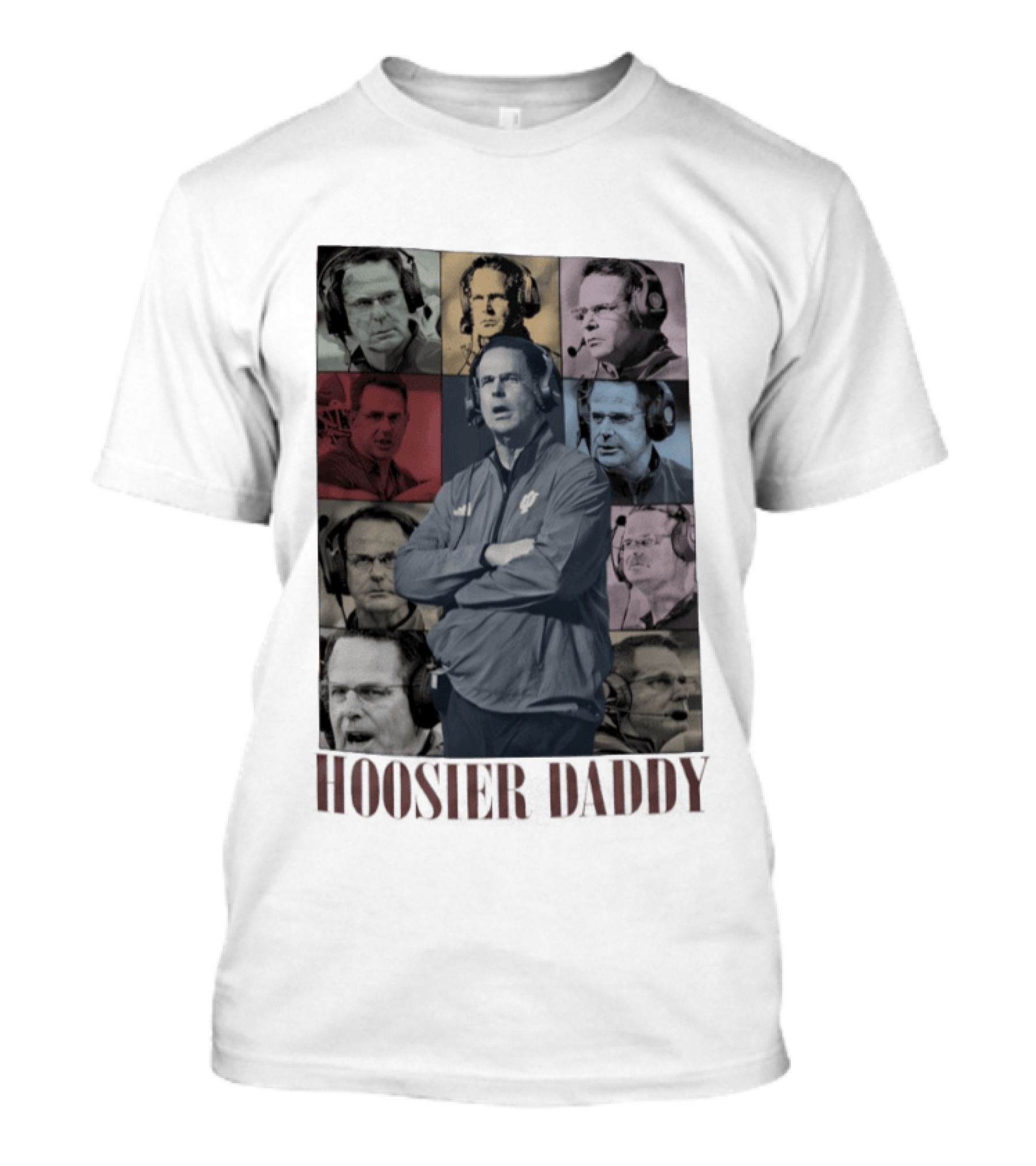 Indiana Hoosiers Curt Cignetti Hoosier Daddy Coach Collage T-Shirt