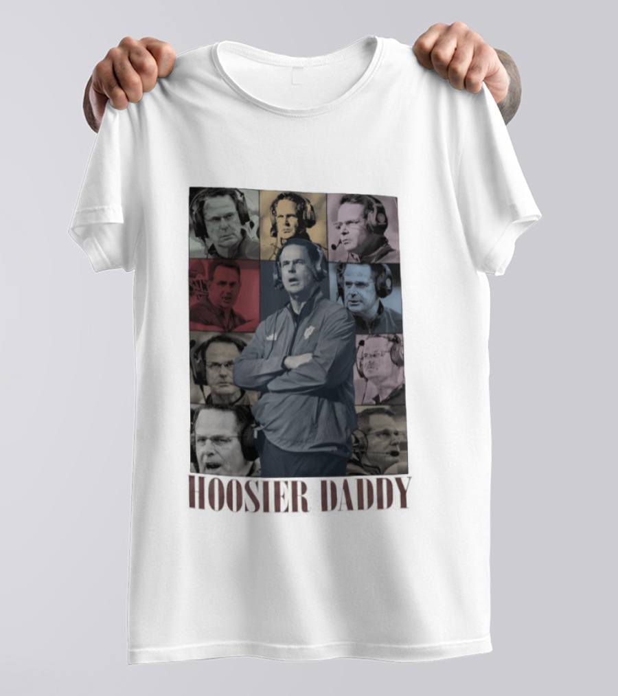 Indiana Hoosiers Curt Cignetti Hoosier Daddy Coach Collage T-Shirt