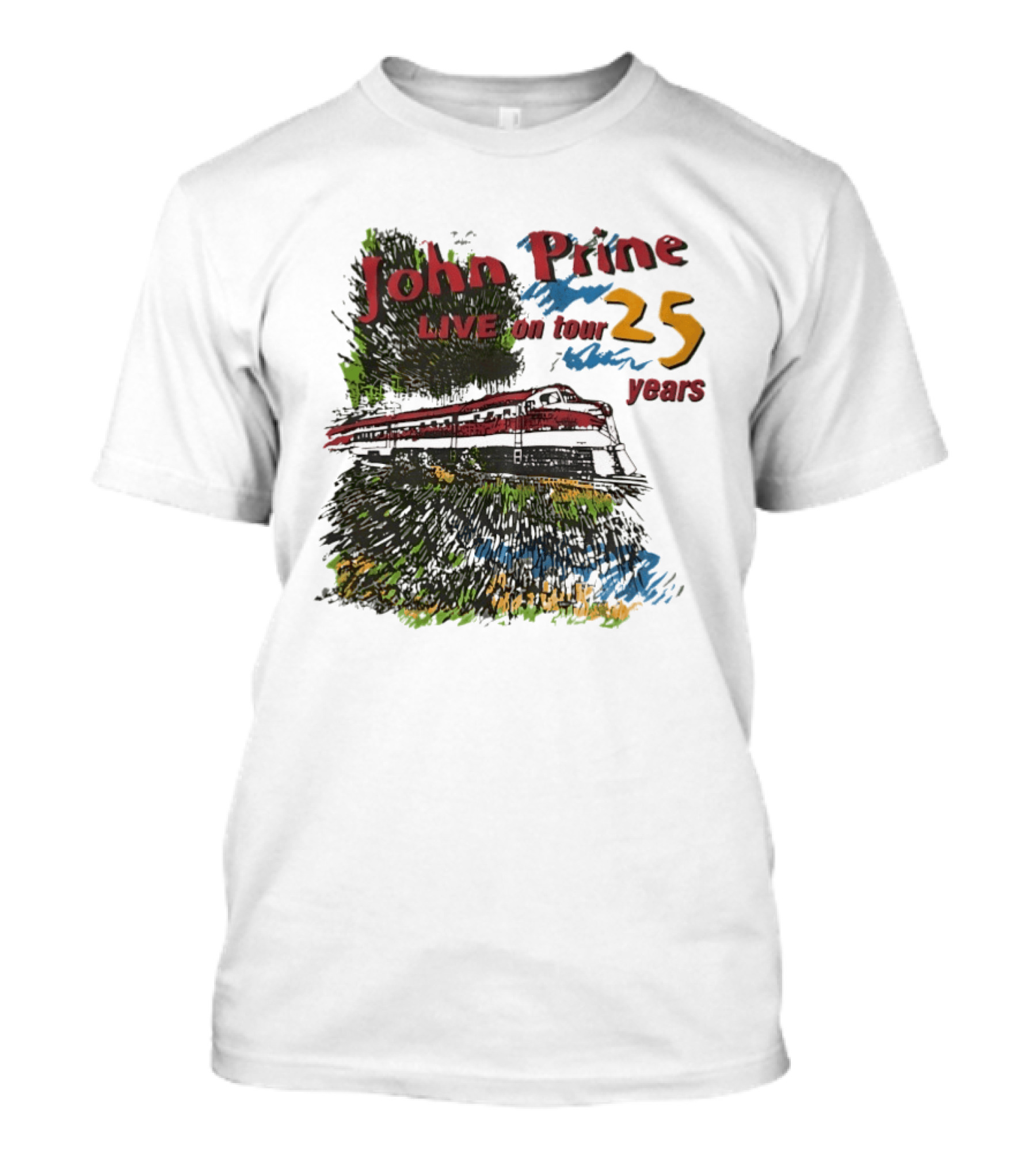 John Prine Live On Tour 25 Years Train T-Shirt