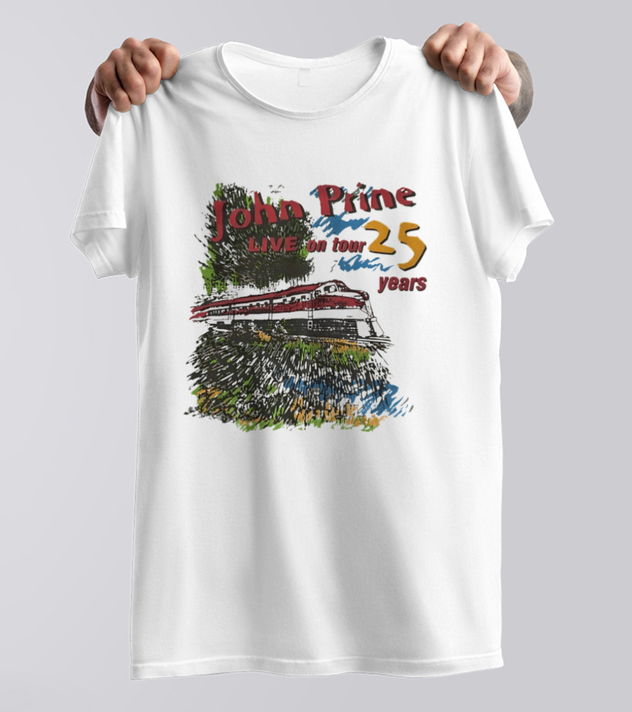 John Prine Live On Tour 25 Years Train T-Shirt