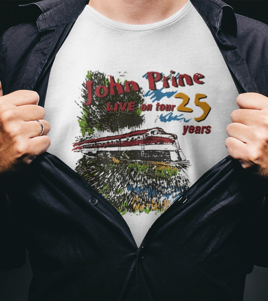 John Prine Live On Tour 25 Years Train T-Shirt