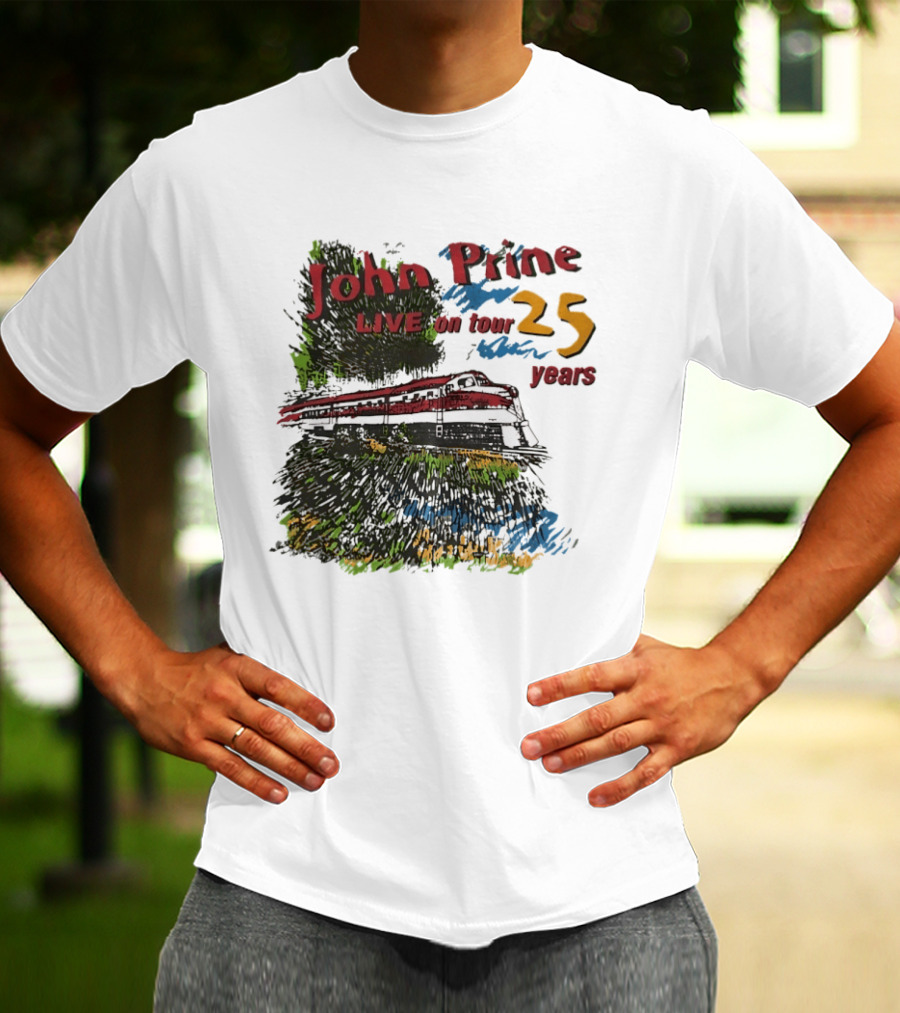 John Prine Live On Tour 25 Years Train T-Shirt