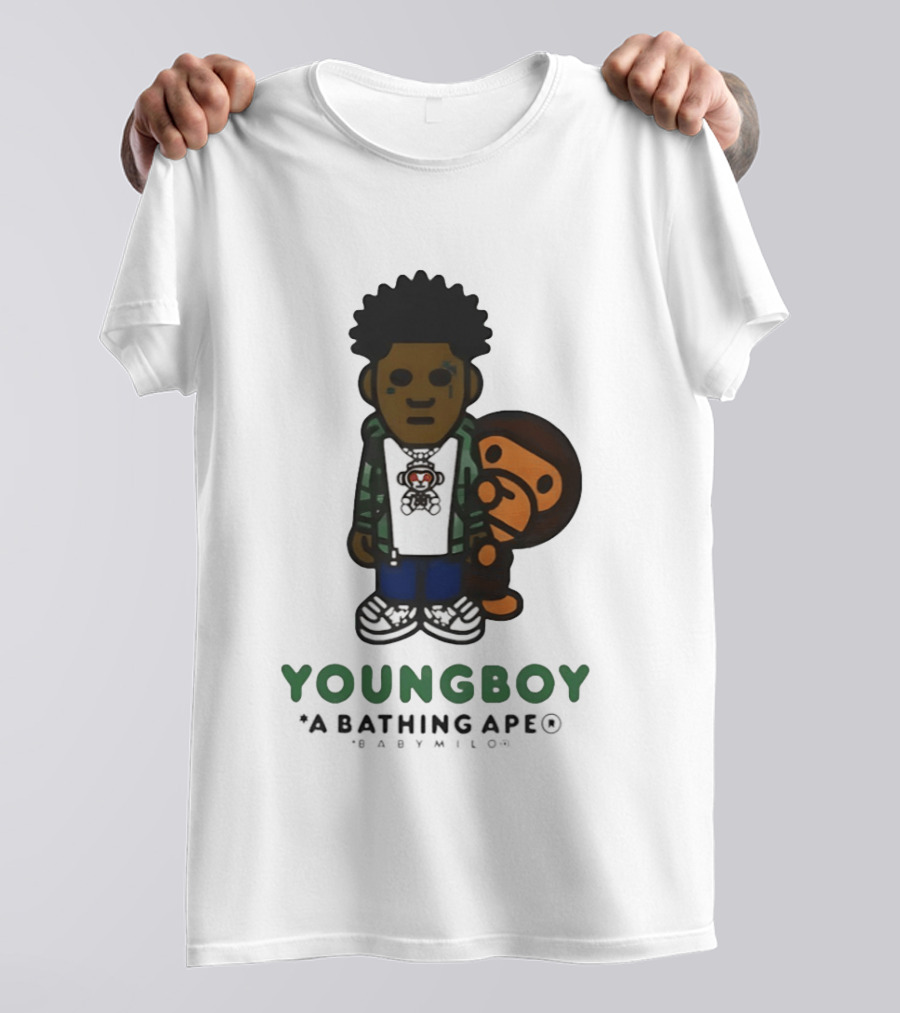 NBA YoungBoy BAPE Milo Collaboration A Bathing Ape T-Shirt