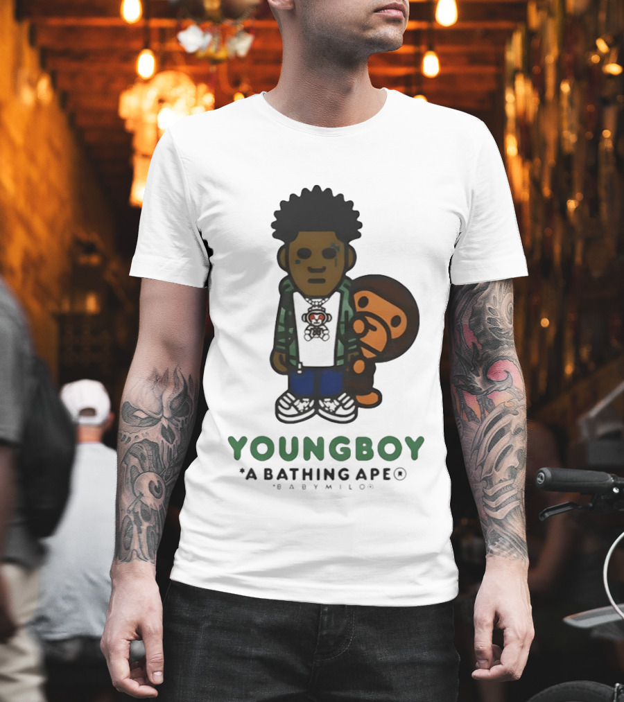 NBA YoungBoy BAPE Milo Collaboration A Bathing Ape T-Shirt