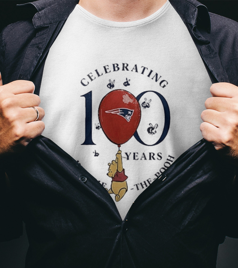 Celebrating 100 Years Winnie The Pooh New England Patriots T-Shirt