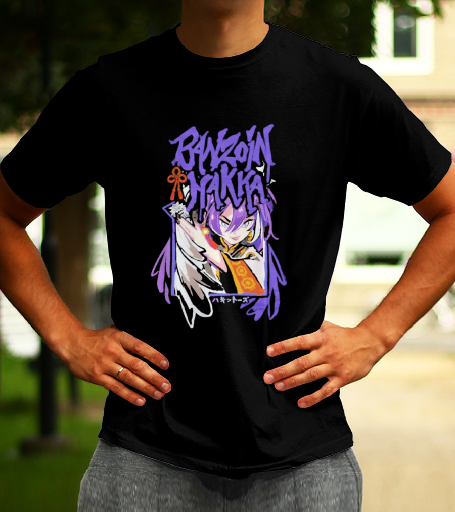 Banzoin Hakka Anime Character Purple Hair And Orange Outfit T-Shirt