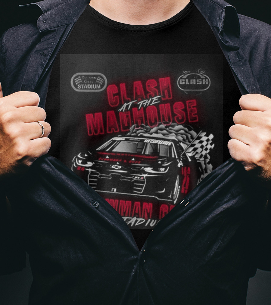 Clash At The Madhouse Ghost Car Bowman Gray 2026 T-Shirt