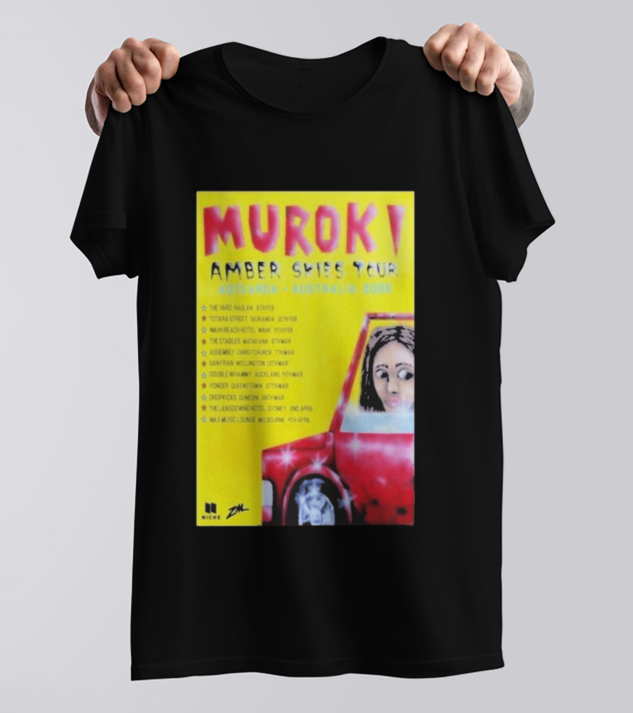 Muroki Amber Skies Tour Aotearoa Australia 2026 T-Shirt