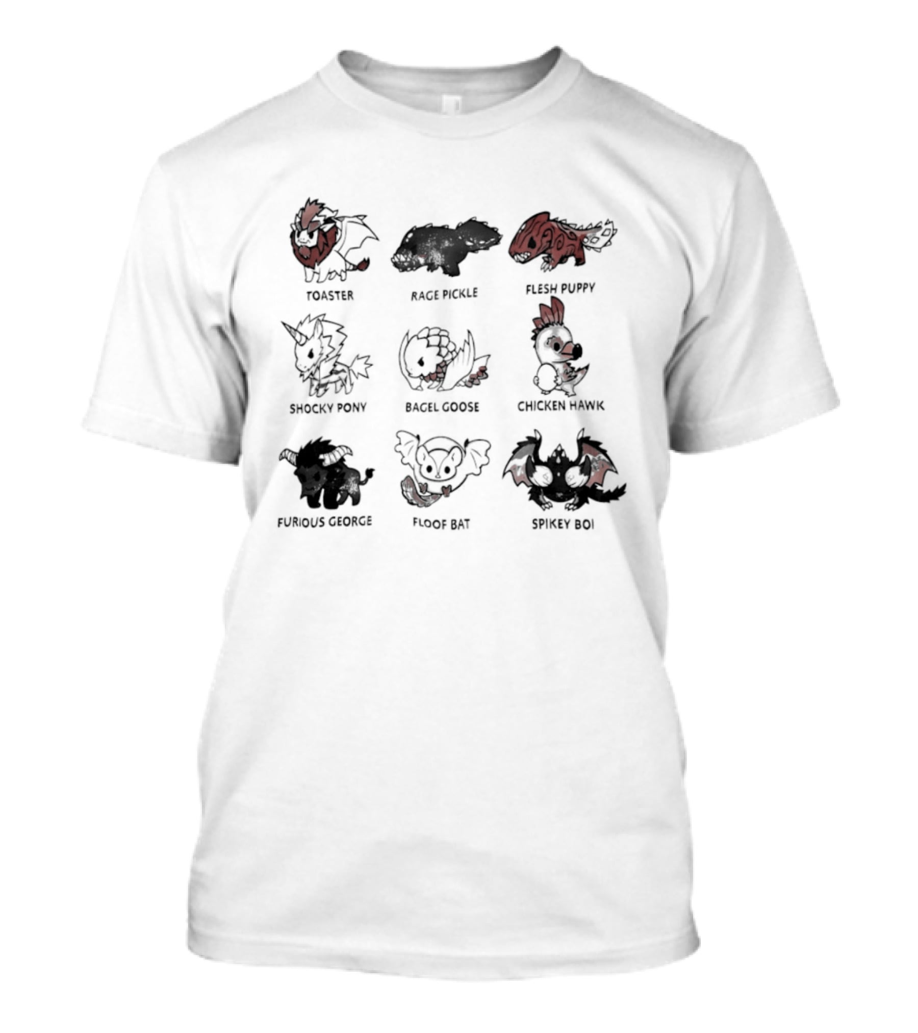 TeeTurtle Monster Evolution Toxikit Rage Beast Spikeback Angel Beast Demonic Angel Savage Crusher Puppet Bat Beast Pup T-Shirt