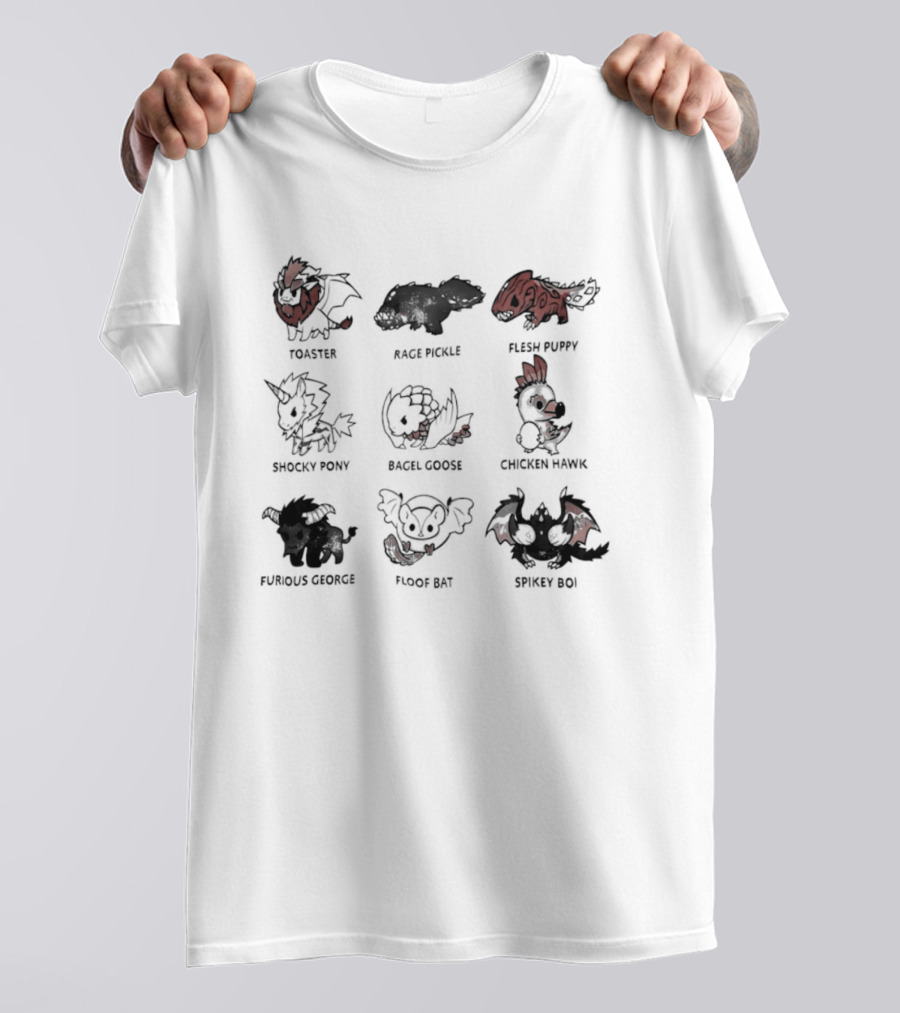 TeeTurtle Monster Evolution Toxikit Rage Beast Spikeback Angel Beast Demonic Angel Savage Crusher Puppet Bat Beast Pup T-Shirt