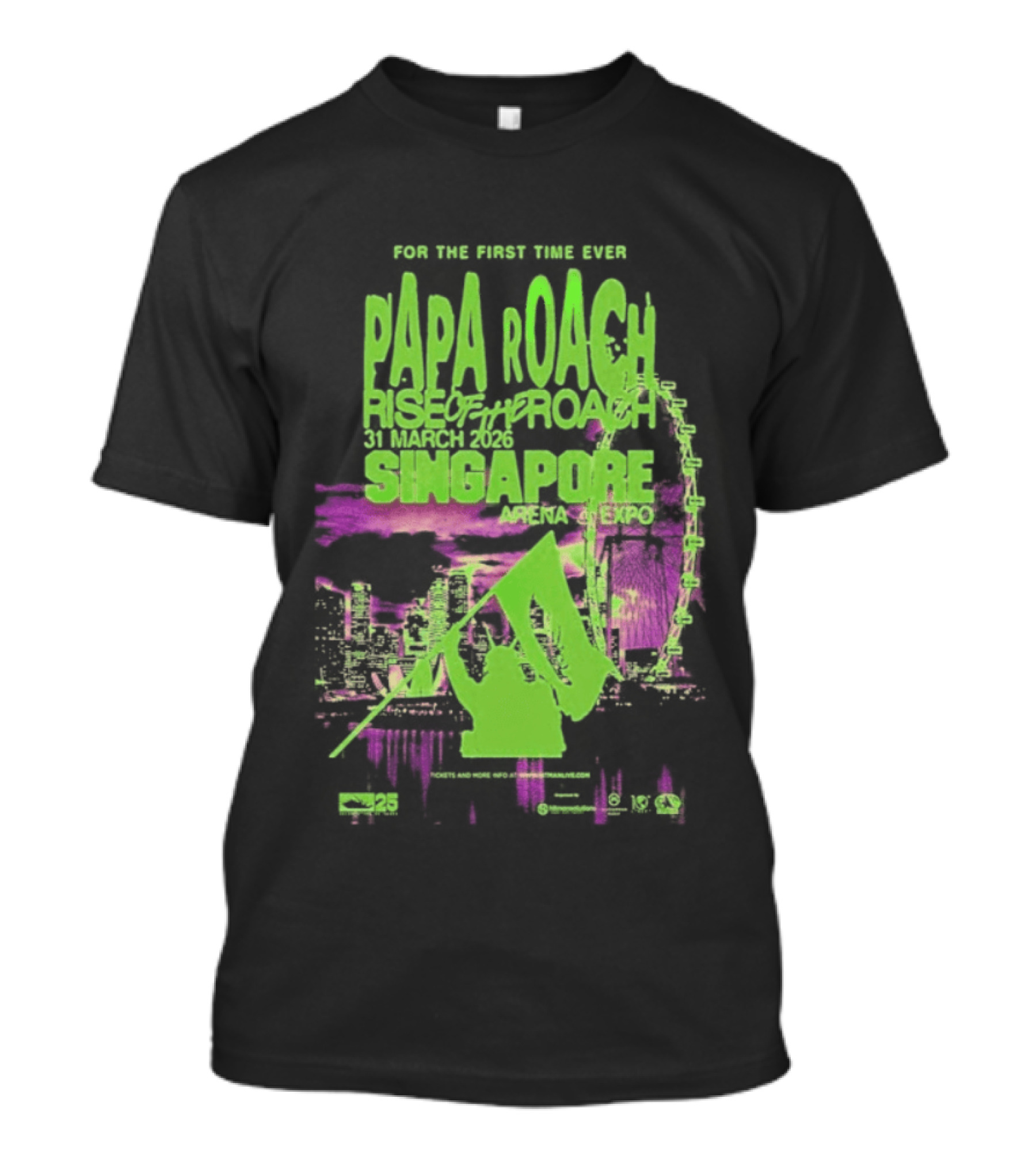 Papa Roach March 31 2026 Singapore T-Shirt