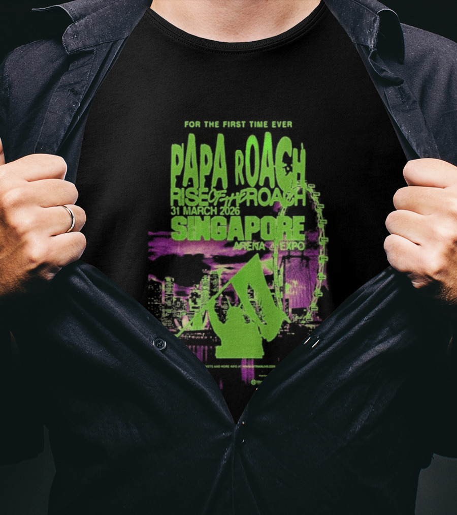 Papa Roach March 31 2026 Singapore T-Shirt