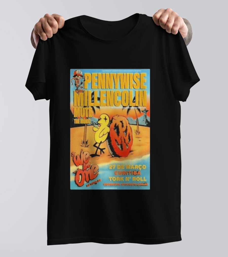 Pennywise Millencolin Mute The Menzingers We Are One Tour March 27 Curitiba Tork 'n' Roll T-Shirt