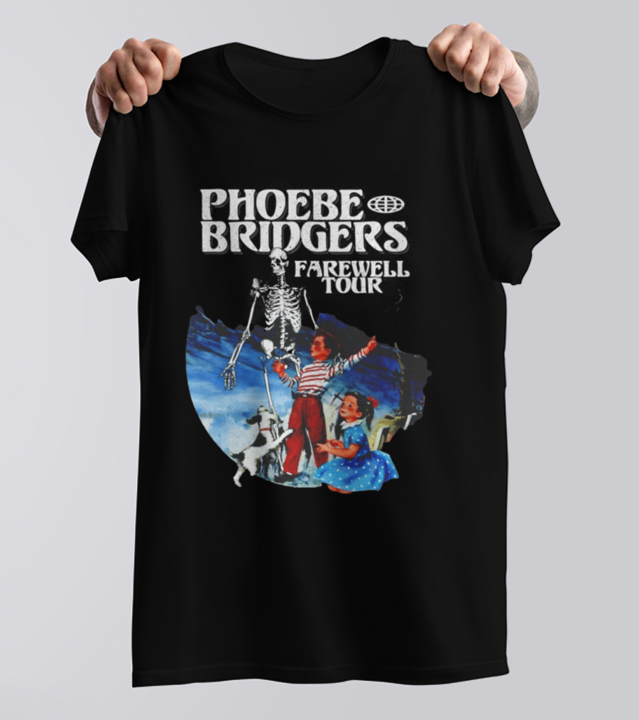 Phoebe Bridgers Farewell Tour Vintage Style Skeleton Kids And Dog T-Shirt