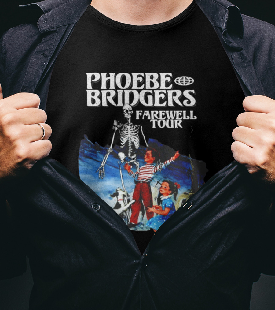 Phoebe Bridgers Farewell Tour Vintage Style Skeleton Kids And Dog T-Shirt