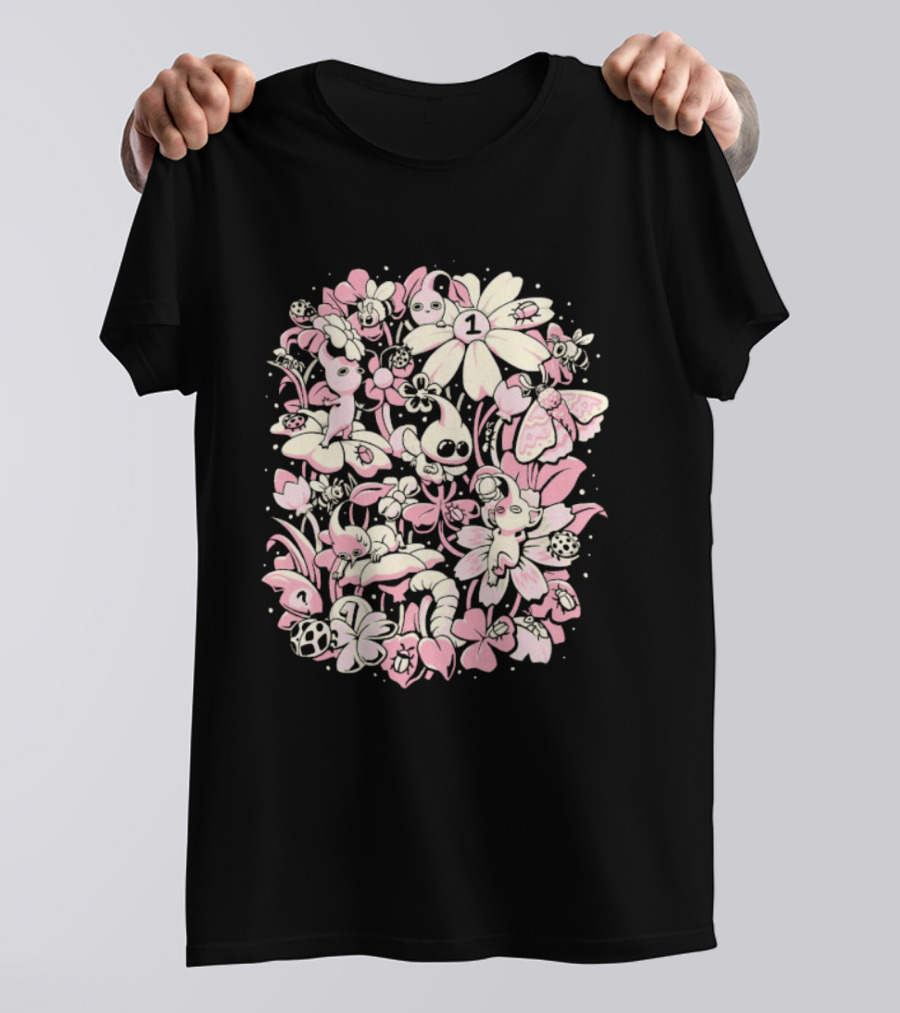 Eduardo Ely Tiny Garden Wildflowers Number 1 Butterfly T-Shirt