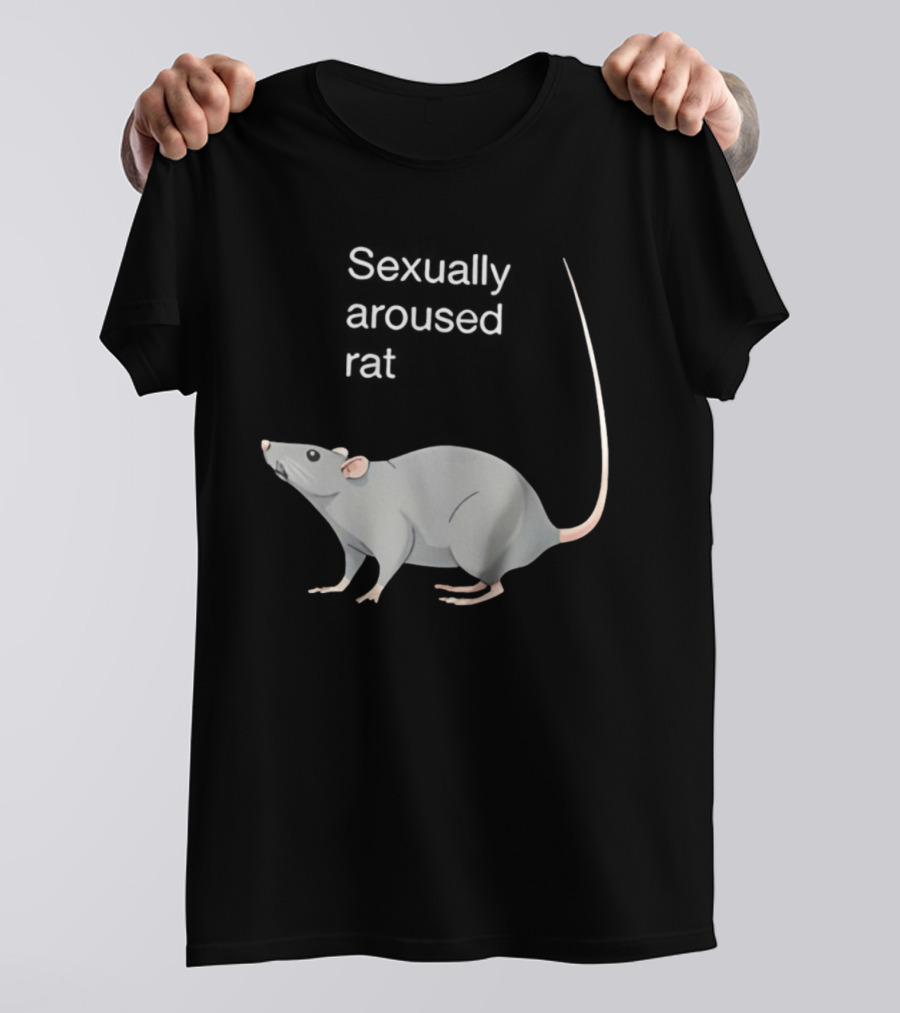 Sexually Aroused Rat Vintage Meme Humor T-Shirt