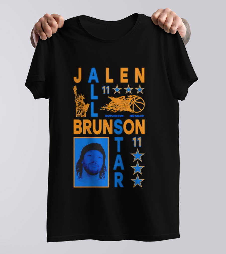 Jalen Brunson 11 NY Knicks All Star Basketball Stars T-Shirt