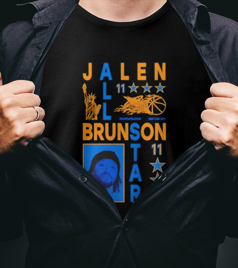 Jalen Brunson 11 NY Knicks All Star Basketball Stars T-Shirt
