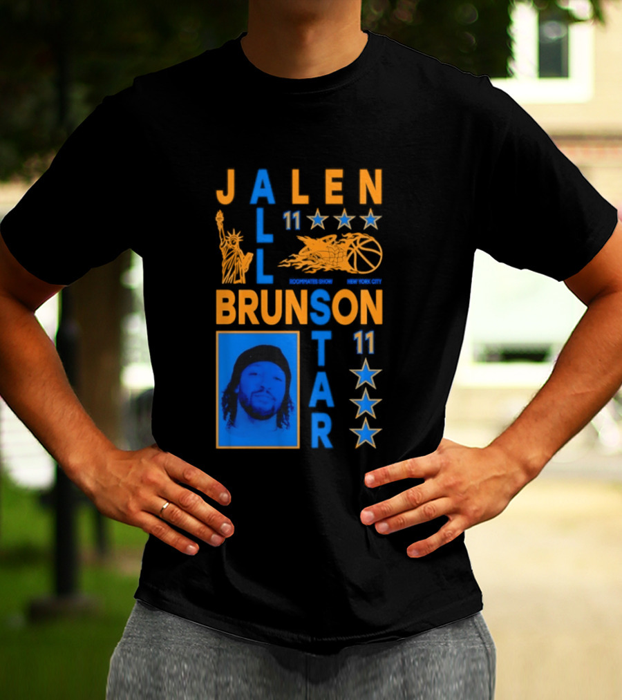 Jalen Brunson 11 NY Knicks All Star Basketball Stars T-Shirt