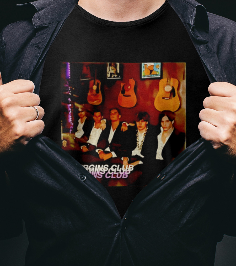 Virgins Club Sophisticated Lounge Vibes With Classic Guitars T-Shirt