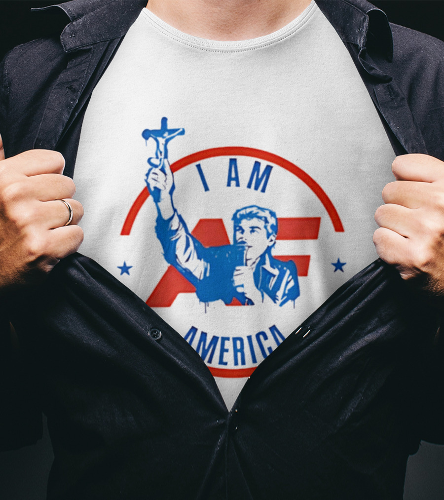 I AM America First Crucifix AF T-Shirt