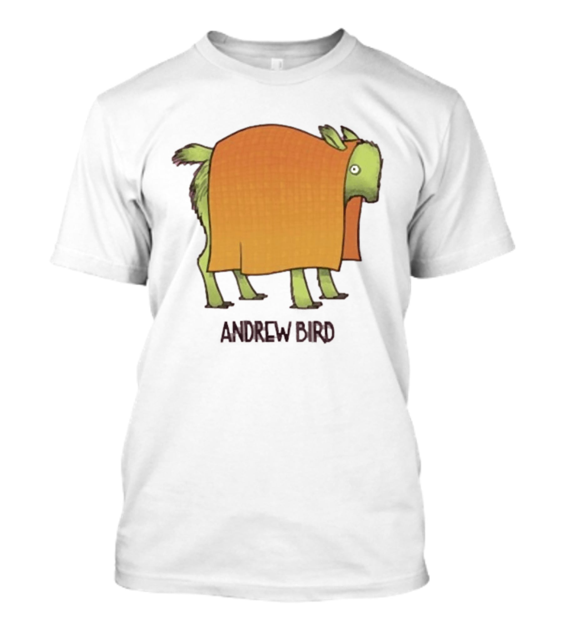 Andrew Bird Blanket Beastie Green Animal With Orange Blanket T-Shirt