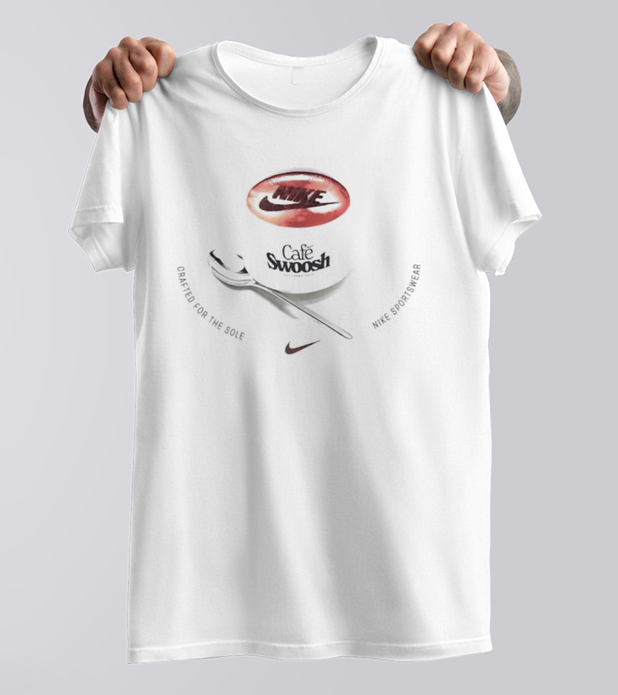 Nike Cafe Swoosh Crafted For The Sole Red Black T-Shirt