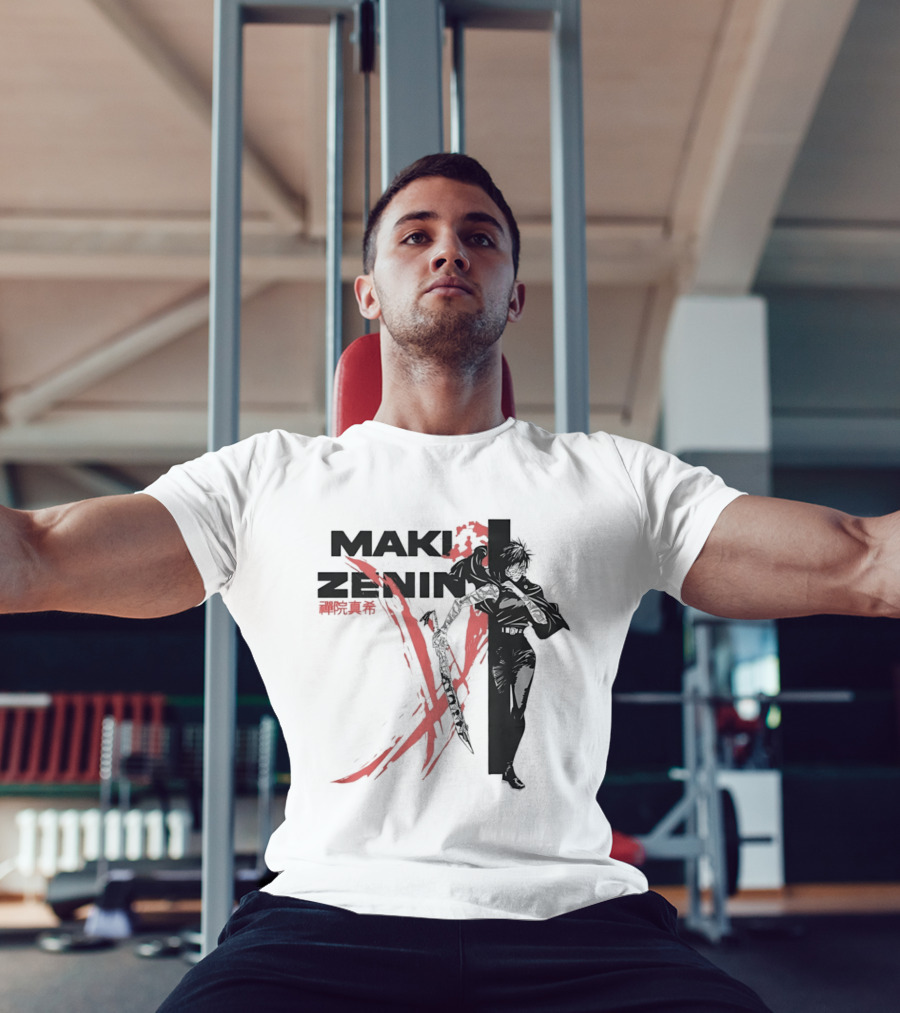 Maki Zenin Jujutsu Kaisen Anime Red Brush T-Shirt
