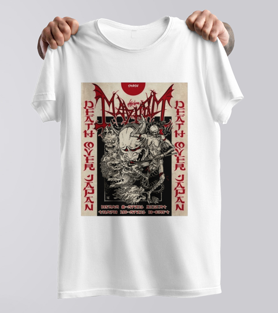 Mayhem Death Over Japan Osaka April 8 Bigcat Tokyo April 10 2026 Q East Smash T-Shirt