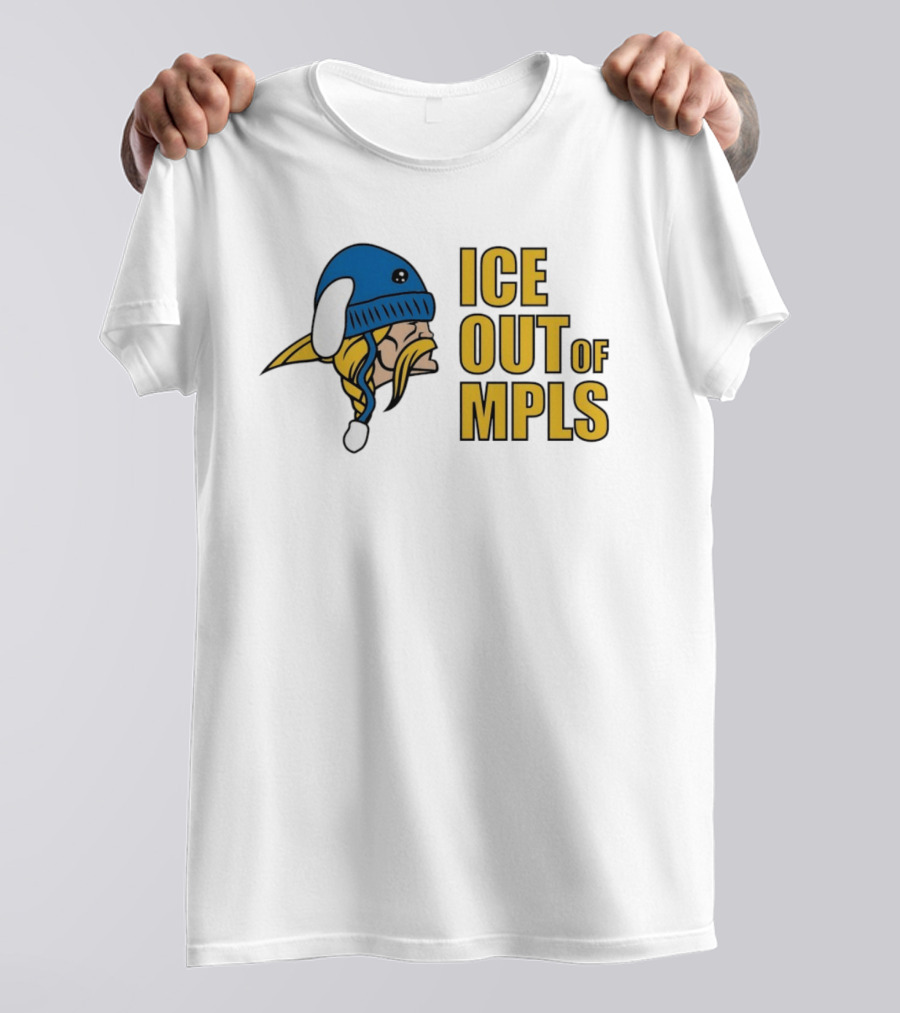 ICE Out Of MPLS Minnesota Vikings Fan T-Shirt