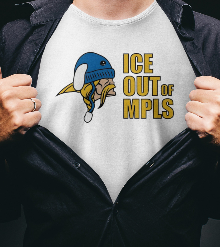 ICE Out Of MPLS Minnesota Vikings Fan T-Shirt