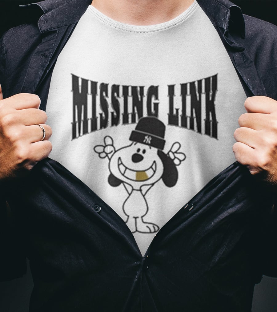 Missing Link Hip Hop Inspired Character With Gold Tooth Beanie T-Shirt