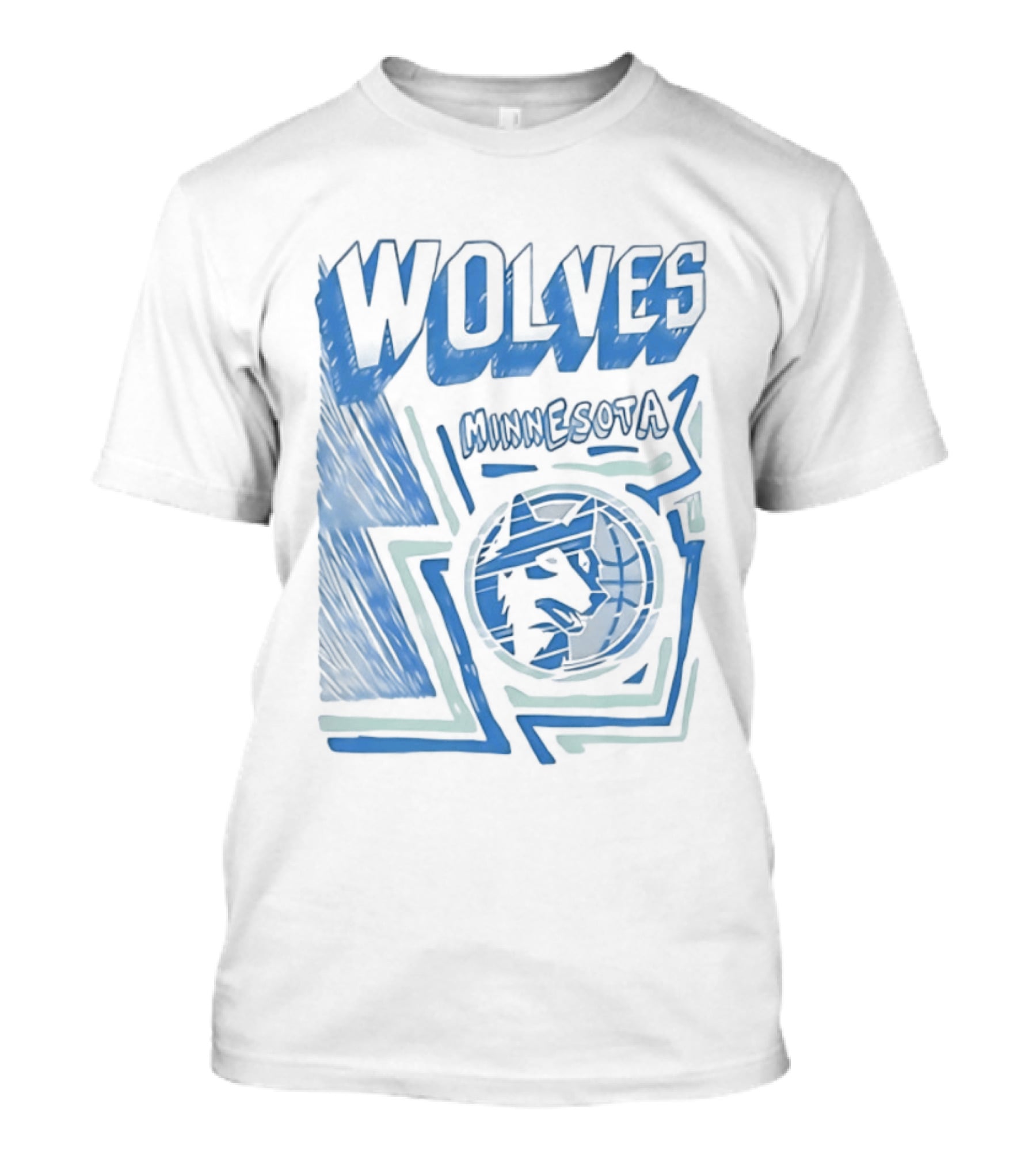 Mitchell Ness Wolves Minnesota Timberwolves Blue T-Shirt