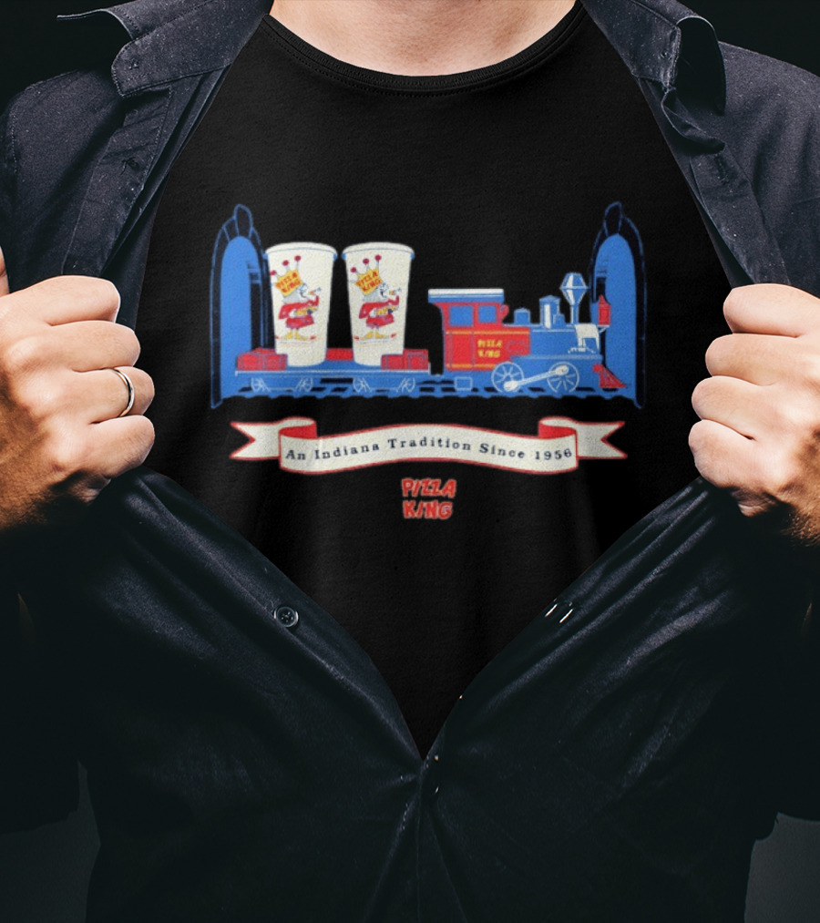 Pizza King An Indiana Tradition Since 1956 Train And Beverage Cups T-Shirt