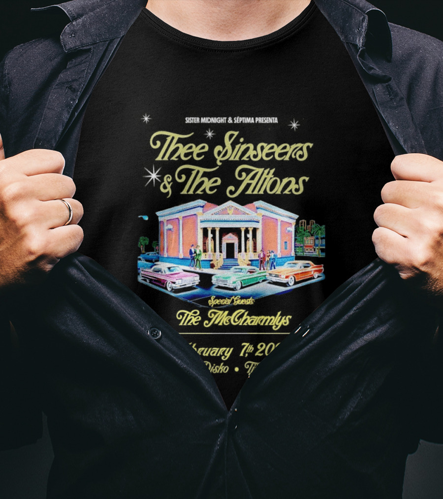 Thee Sinseers And The Altons Tour Tijuana MX Special Guest February 7 2026 T-Shirt
