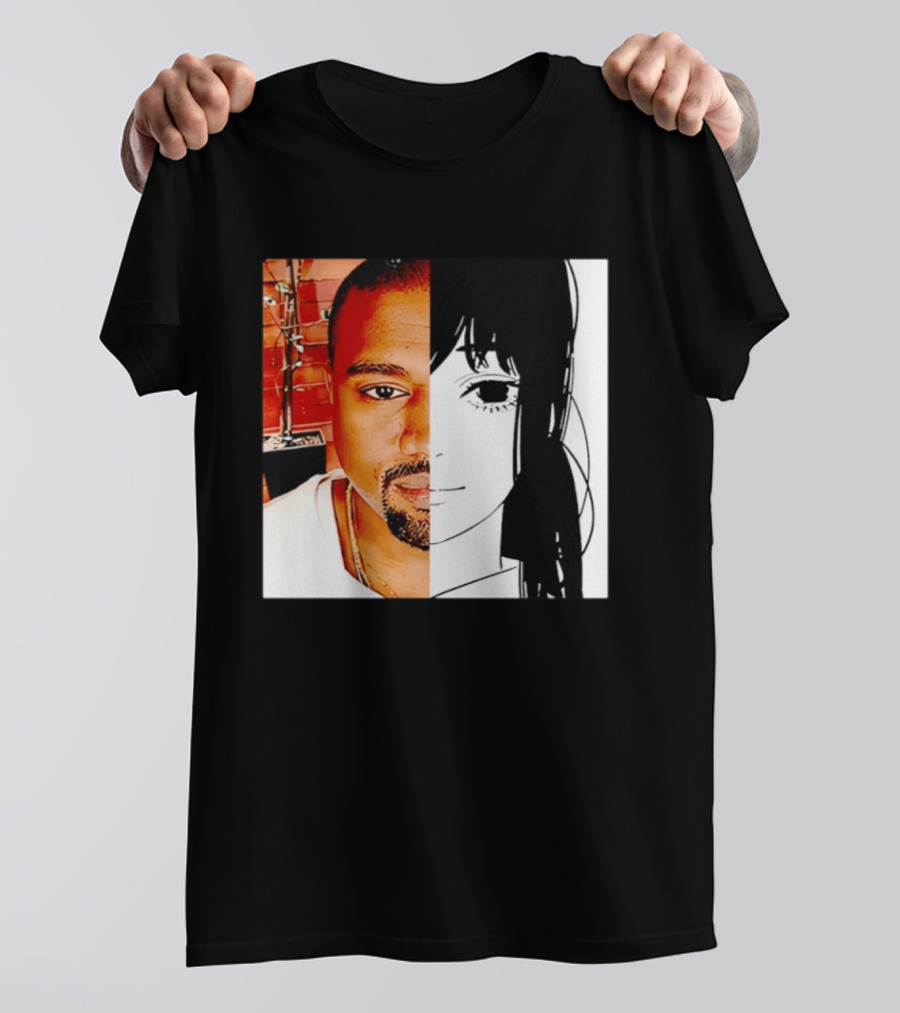 Chainsaw Man Asa Mitaka Kanye West YeAsa Split Face T-Shirt