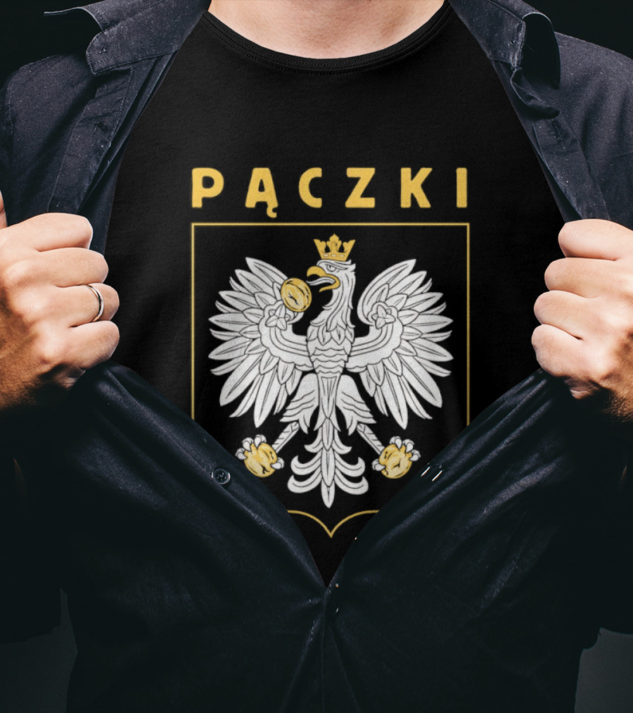 Pączki Polish Eagle Crest Screen Print T-Shirt