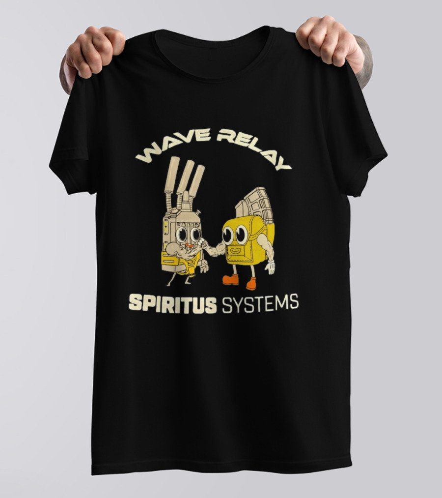 Wave Relay Spiritus Systems Cartoon Characters T-Shirt