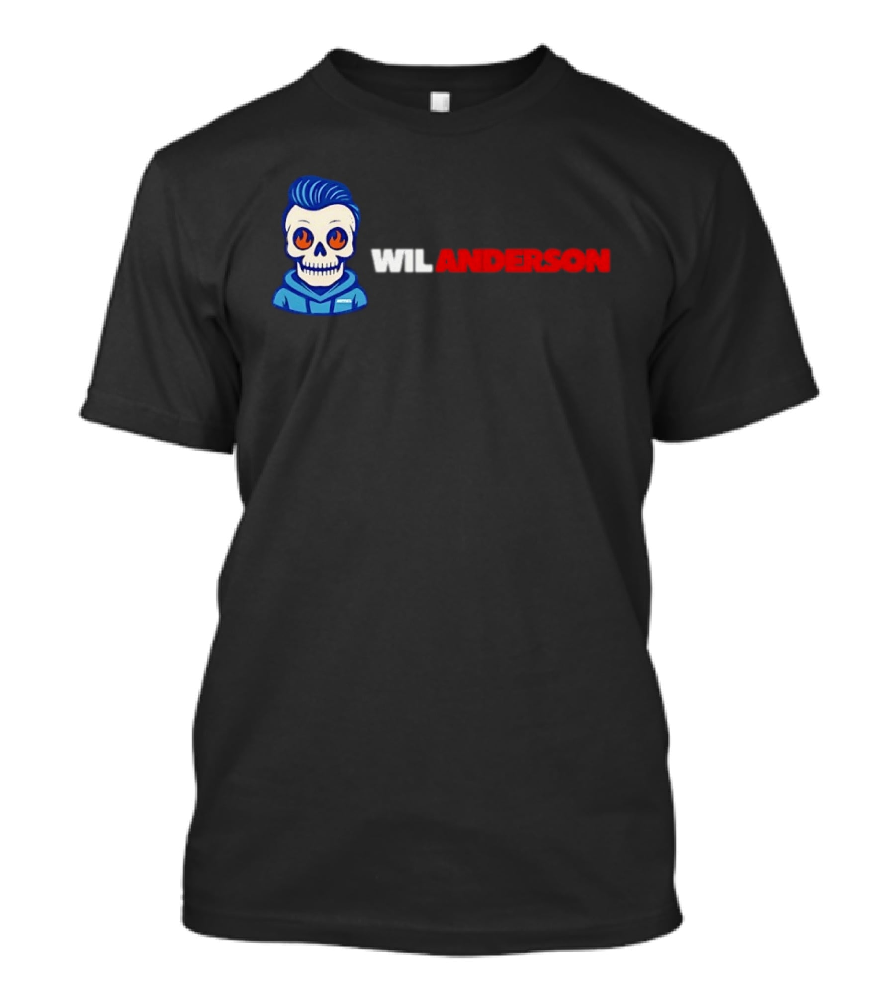 Wil Anderson Blue Haired Skeleton T-Shirt