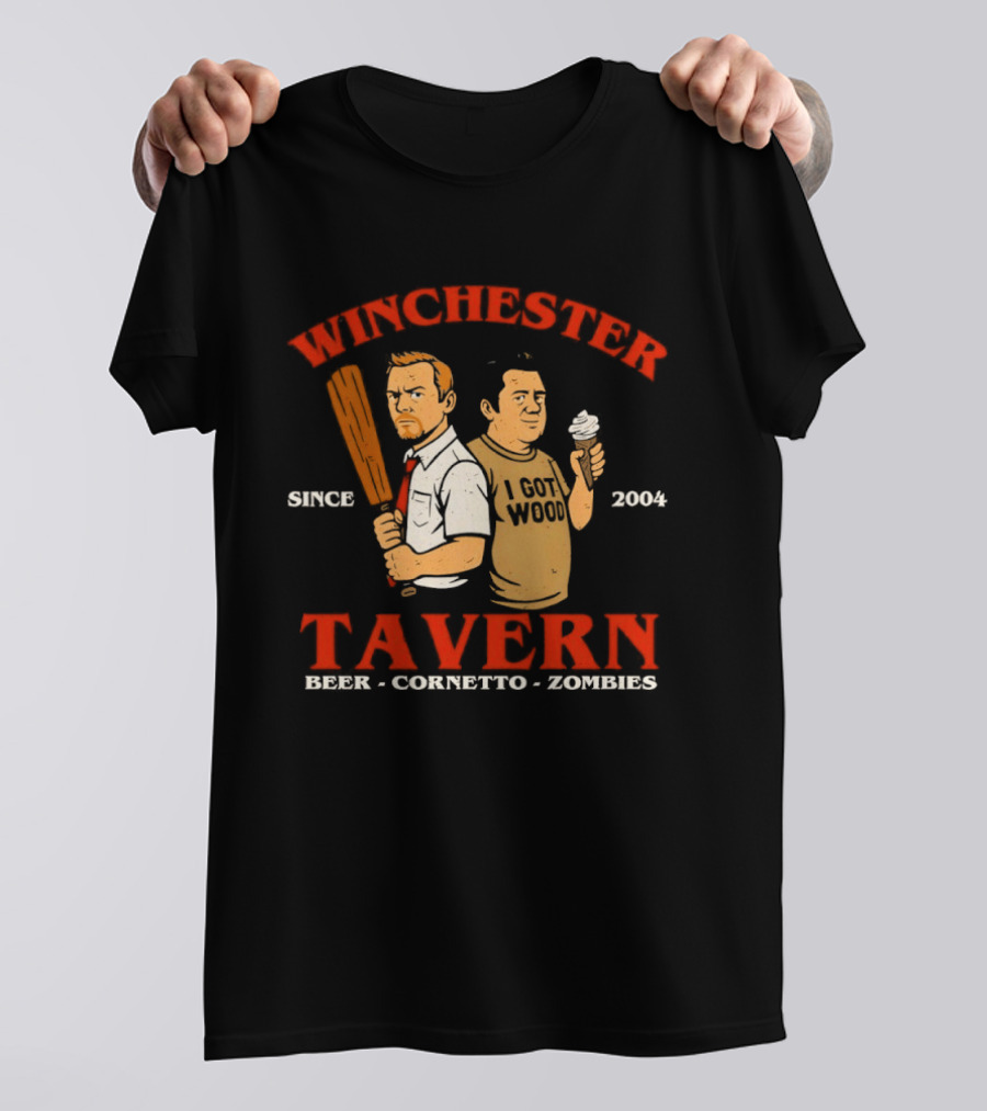 Winchester Tavern Beer Cornetto Zombies Since 2004 T-Shirt