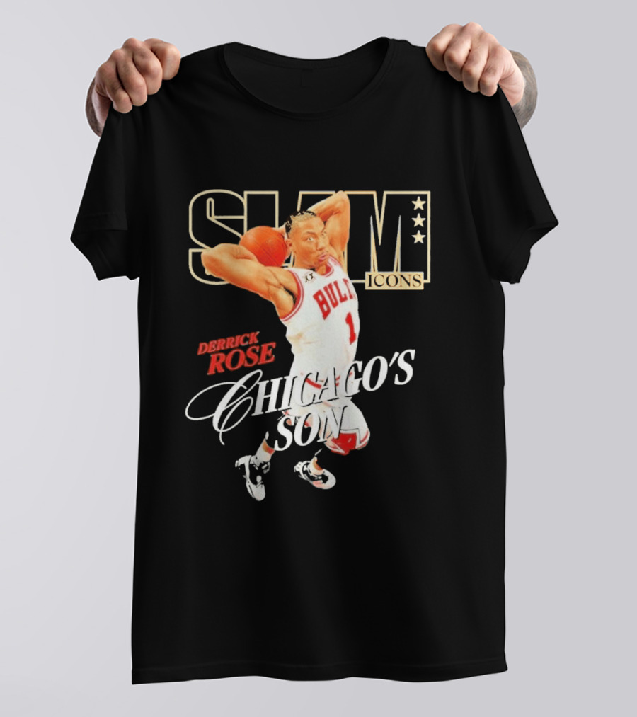 Slam Icons Derrick Rose Bulls Chicago's Son T-Shirt