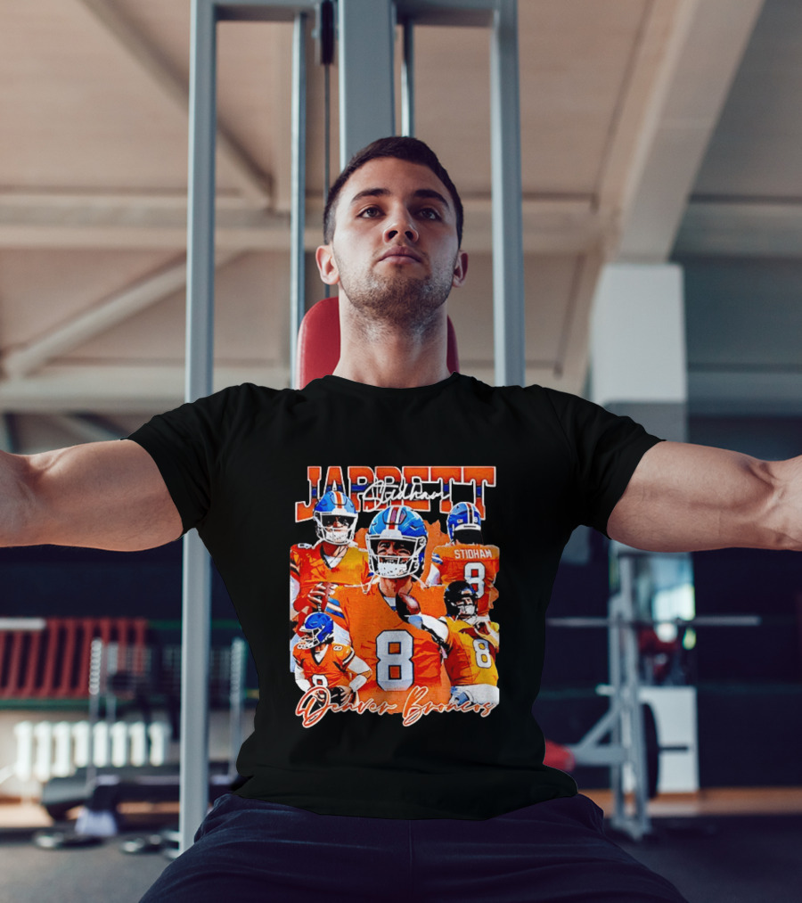 Jarrett Stidham Denver Broncos Football Number 8 Player Highlights T-Shirt