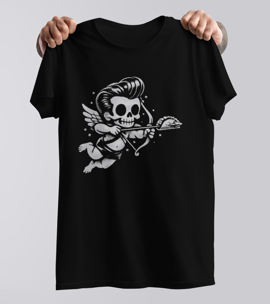 Tacos Never Broke My Heart Skeleton Cupid Archery T-Shirt